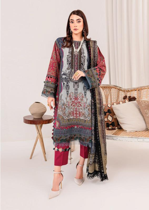 Al Karam Kesariya Vol 12 Cambric Cotton Dress Material