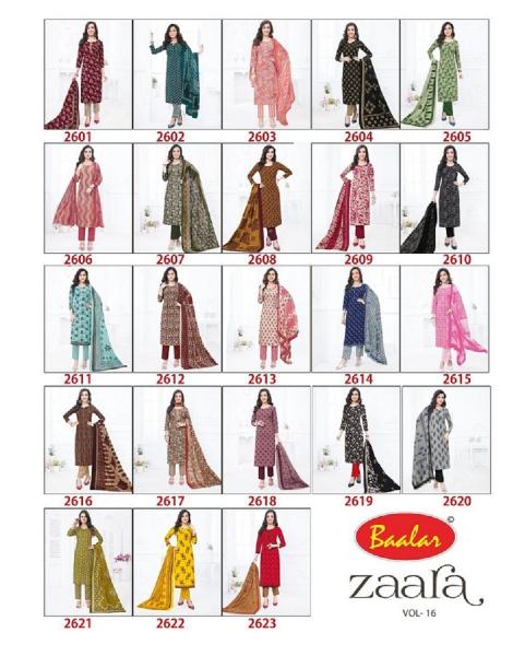 Baalar Zaara Vol 16 Cotton Printed Dress Material Collection