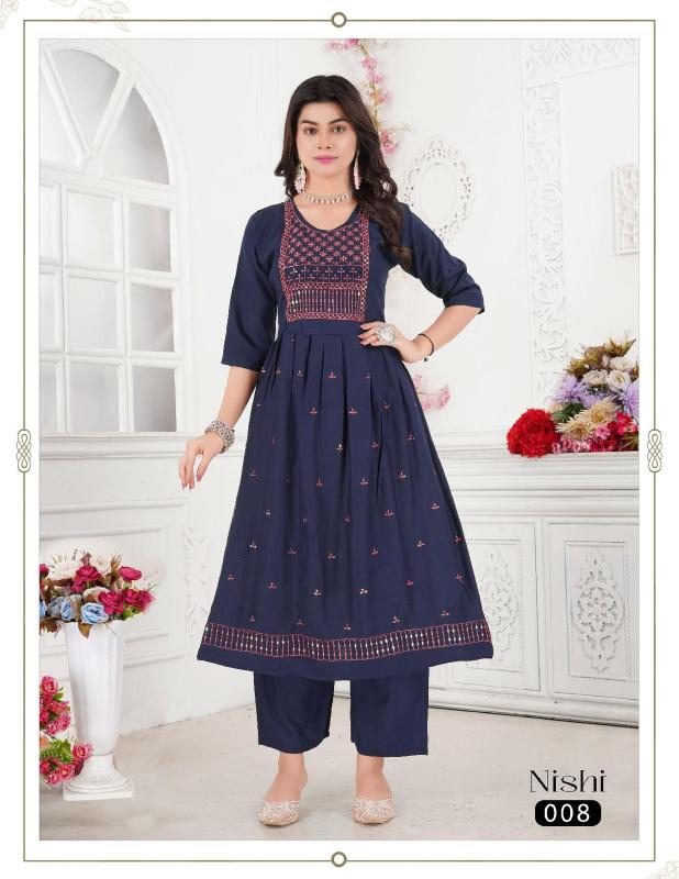 Beauty Nishi Embroidery Work Kurti Collection