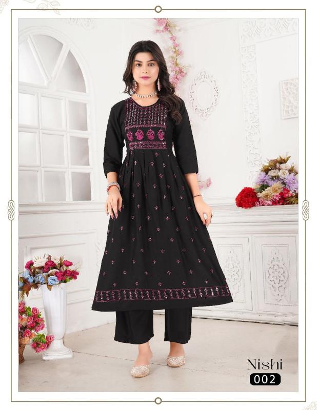 Beauty Nishi Embroidery Work Kurti Collection