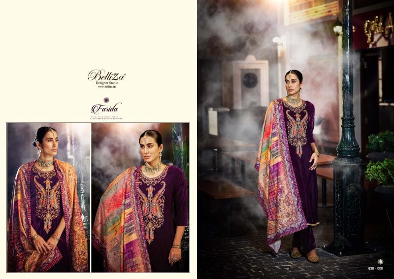 Belliza Farida Exclusive Velevt Dress Material Collection