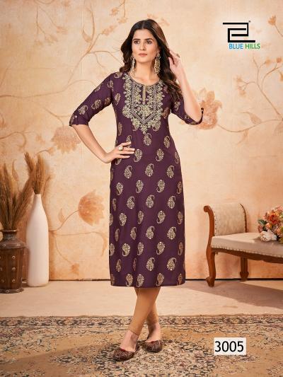 Blue Hills Classic Touch Vol 3 Rayon Kurti Collection