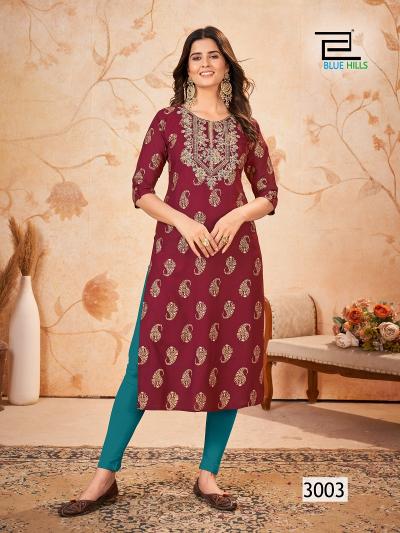 Blue Hills Classic Touch Vol 3 Rayon Kurti Collection