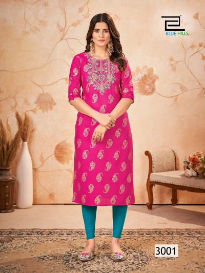 Blue Hills Classic Touch Vol 3 Rayon Kurti Collection