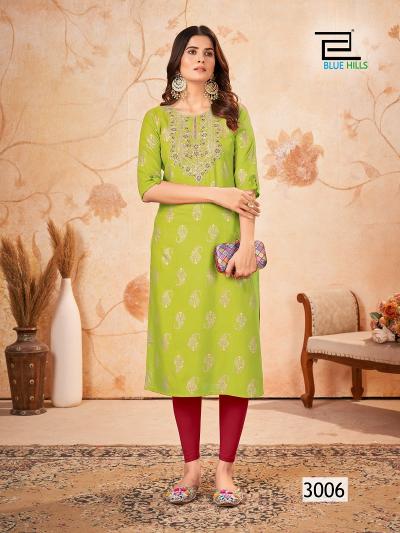 Blue Hills Classic Touch Vol 3 Rayon Kurti Collection