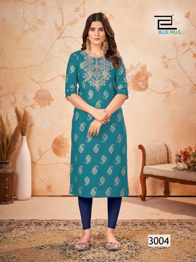 Blue Hills Classic Touch Vol 3 Rayon Kurti Collection