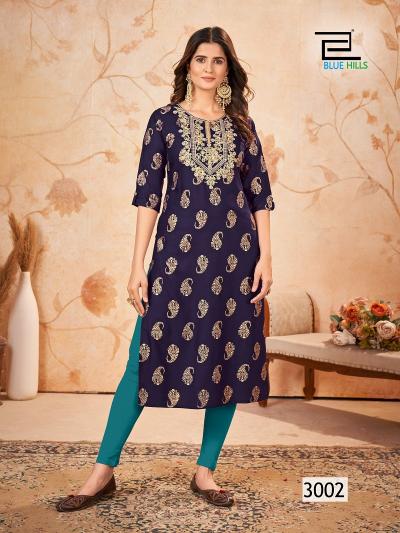 Blue Hills Classic Touch Vol 3 Rayon Kurti Collection