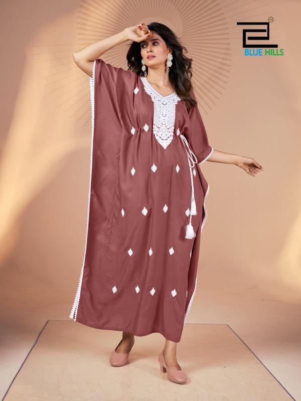 Blue Hills Honey Designer Rayon Kaftan Collection