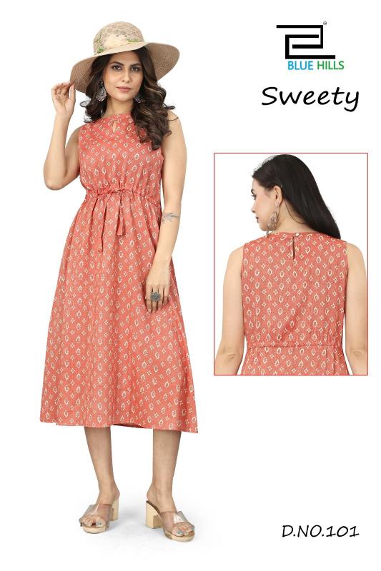 Blue Hills Sweety Fancy One Piece Long Kurti Collection