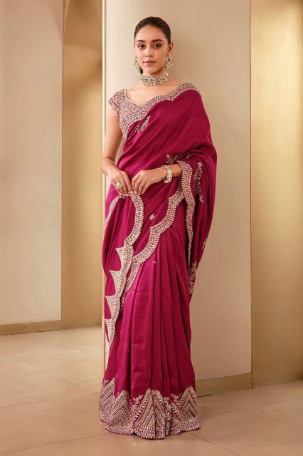 Bt 1233 Beautiful Vichitra Silk Designer Saree Collection