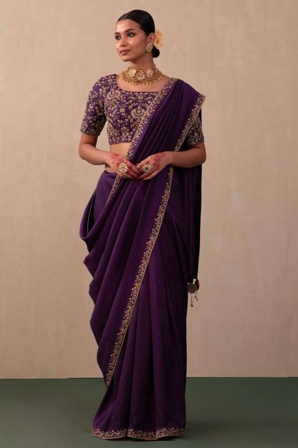 Bt 1233 Beautiful Vichitra Silk Designer Saree Collection