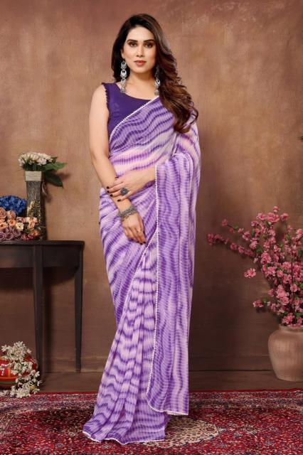 Bt Floral Beautiful Ready To Wear Georgette Printed Saree