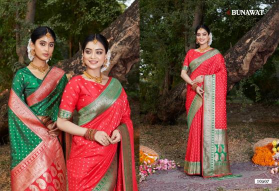 Bunawat Urvashi Silk Festive Wear Saree Collection