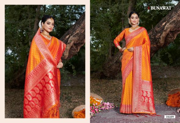 Bunawat Urvashi Silk Festive Wear Saree Collection