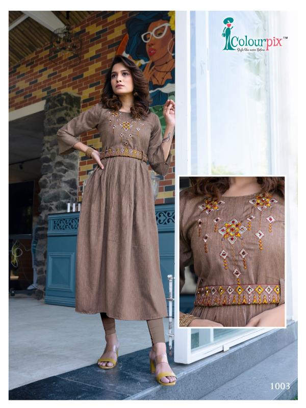 Colourpix Nyra Cut Vol 1 Designer Long Kurti Collection