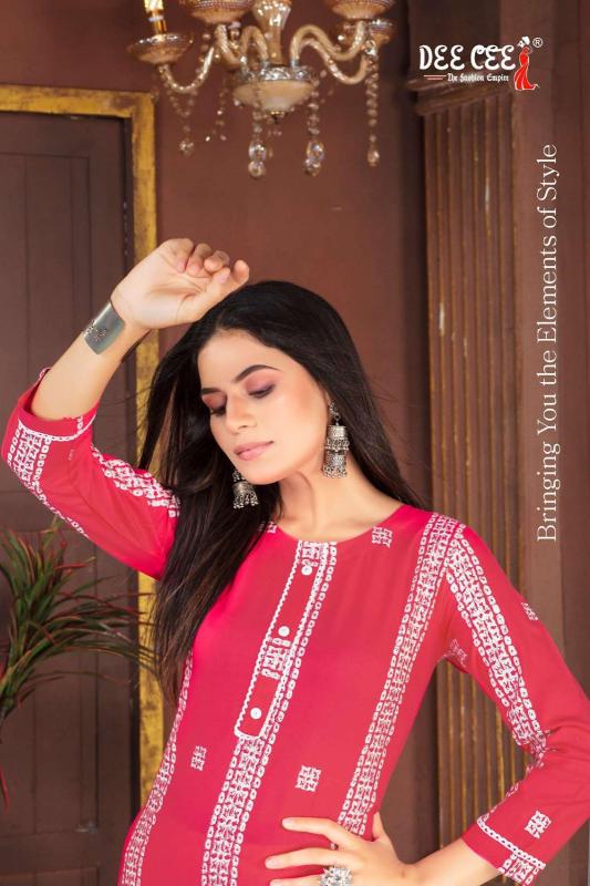 Deecee Kitket Rayon Designer Kurti With Plazzo Collection