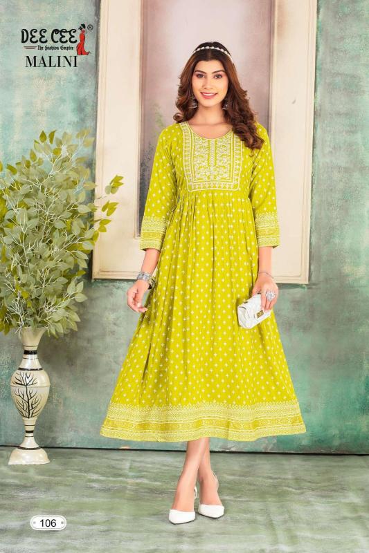 Deecee Malini Heavy Rayon Designer Kurtis Collection