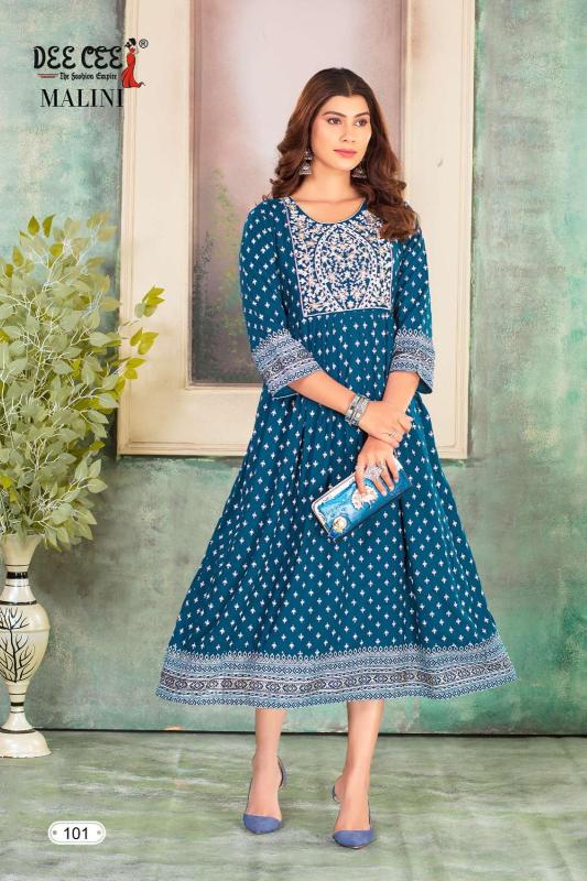 Deecee Malini Heavy Rayon Designer Kurtis Collection