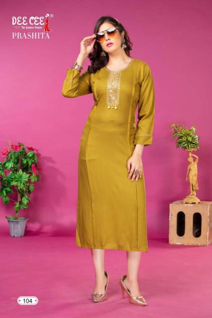 Deecee Prashita Fancy Embroidery Kurti Collection