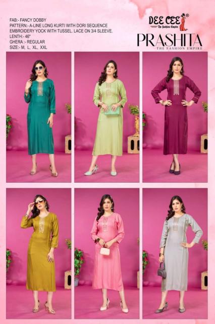 Deecee Prashita Fancy Embroidery Kurti Collection