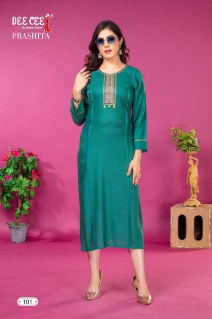 Deecee Prashita Fancy Embroidery Kurti Collection