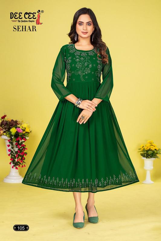 Deecee Sehar Georgette Plan Long Kurti Collection