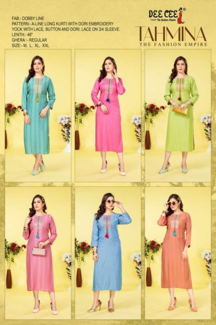 Deecee Tahmina Casual Wear Embroidery Kurti Collection