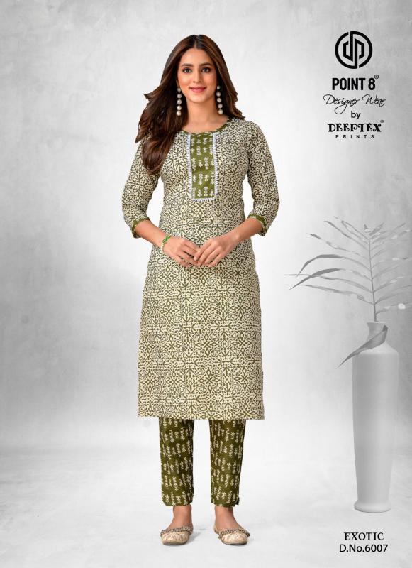 Deeptex Exotic Vol 6 Cotton Kurti With Bottom Collection