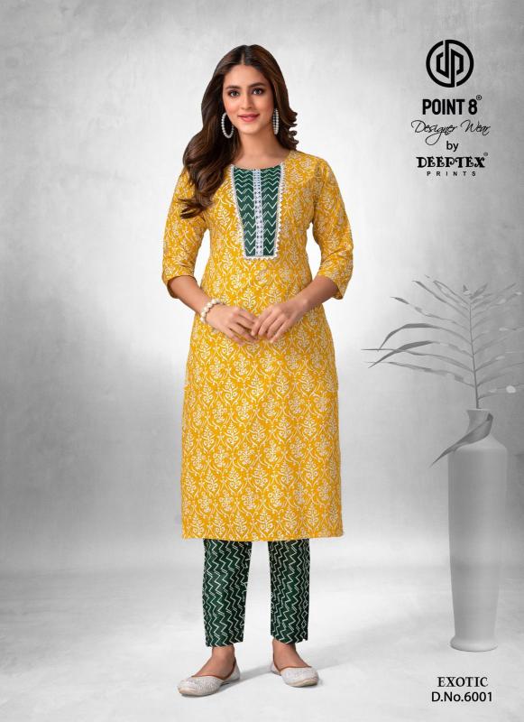 Deeptex Exotic Vol 6 Cotton Kurti With Bottom Collection