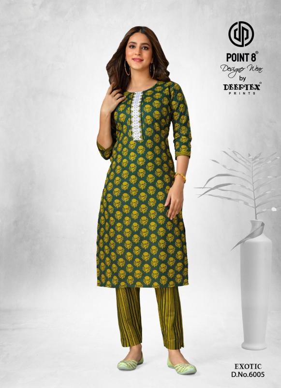 Deeptex Exotic Vol 6 Cotton Kurti With Bottom Collection