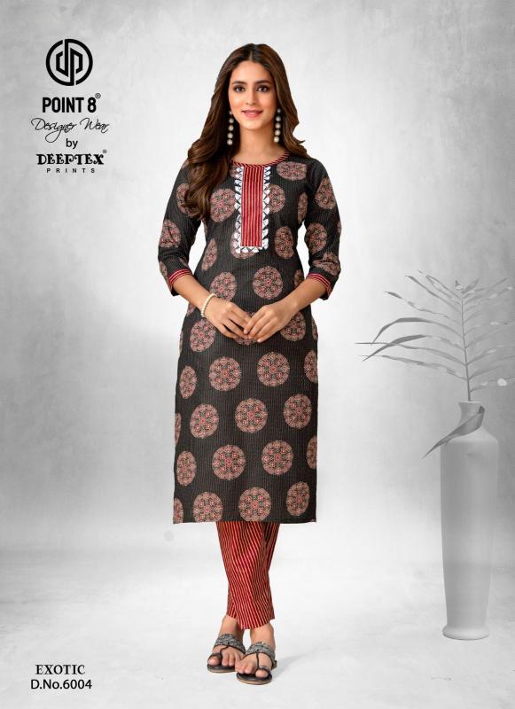 Deeptex Exotic Vol 6 Cotton Kurti With Bottom Collection