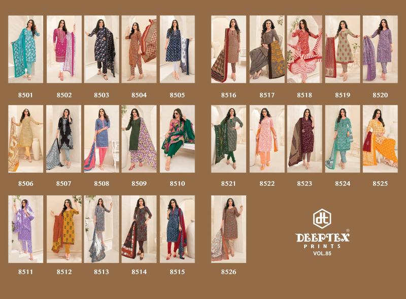 Deeptex Miss India Vol 85 Cotton Printed Dress Material