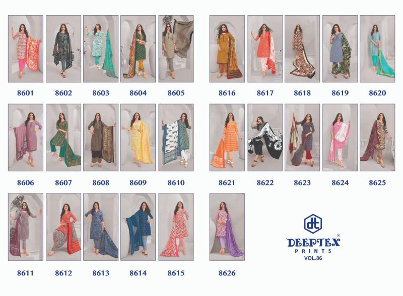 Deeptex Miss India Vol 86 Cotton Printed Dress Material