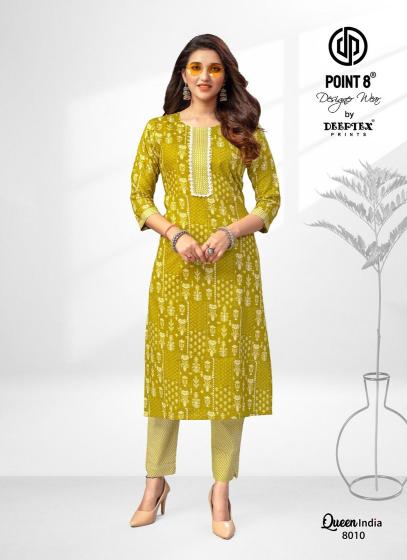 Deeptex Queen India Vol 8 Cotton Printed Designer Kurti With Bottom