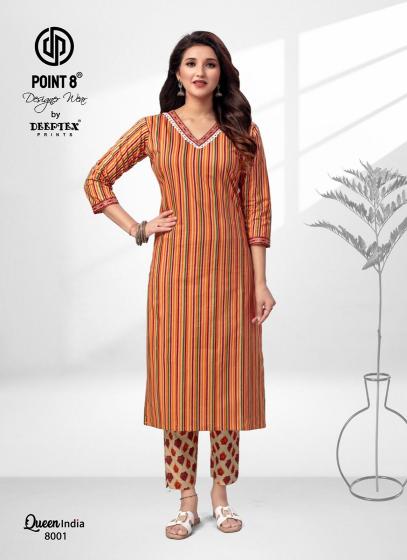 Deeptex Queen India Vol 8 Cotton Printed Designer Kurti With Bottom