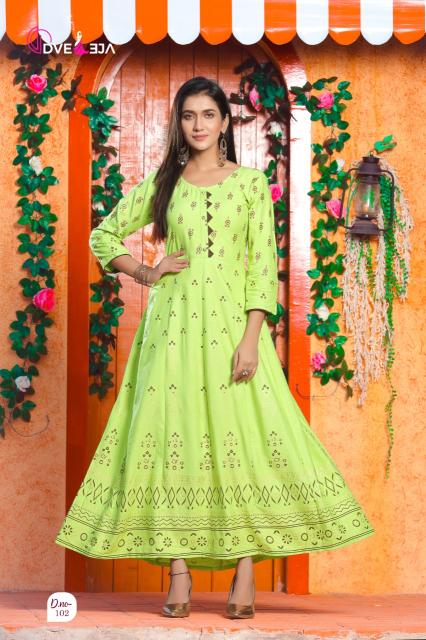 Dveeja Shagun Fancy Wear Long Anarkali Kurti Collection