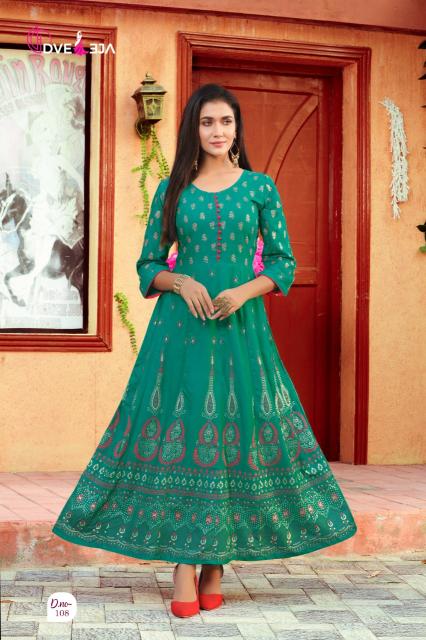 Dveeja Shagun Fancy Wear Long Anarkali Kurti Collection