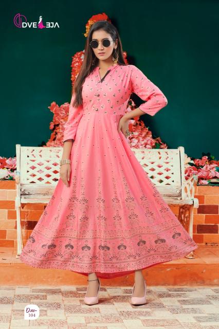 Dveeja Shagun Fancy Wear Long Anarkali Kurti Collection