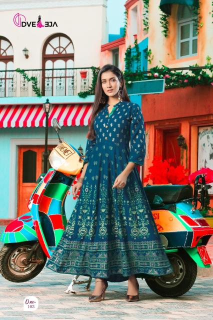 Dveeja Shagun Fancy Wear Long Anarkali Kurti Collection