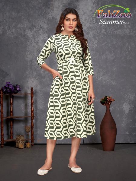 Fabzoo Summer Vol 1 Rayon Printed Frock Style Kurti Collection