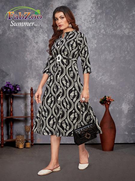 Fabzoo Summer Vol 1 Rayon Printed Frock Style Kurti Collection