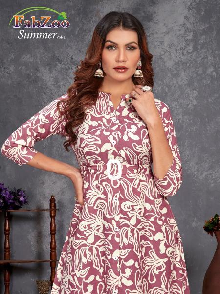 Fabzoo Summer Vol 1 Rayon Printed Frock Style Kurti Collection