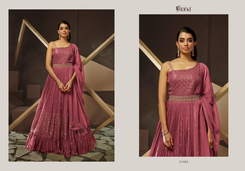 Fiona Navyata Gerogette Designer Gown With Dupatta Collection