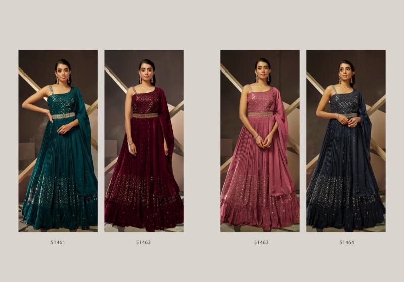 Fiona Navyata Gerogette Designer Gown With Dupatta Collection