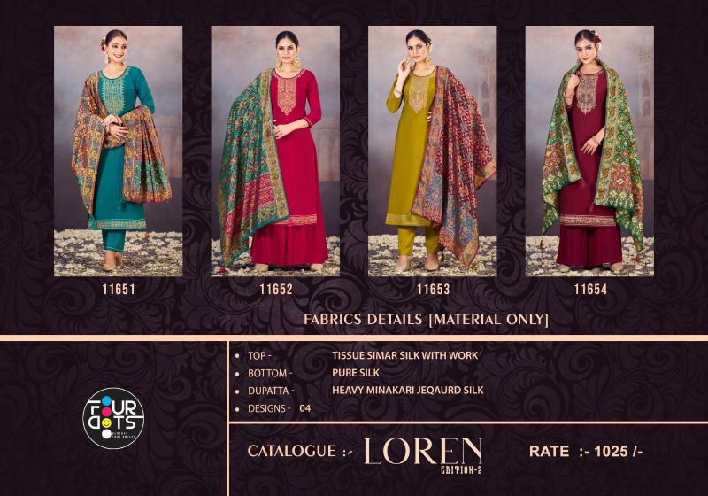 Four Dots Loren Edition 2 Designer Dress Material Collection