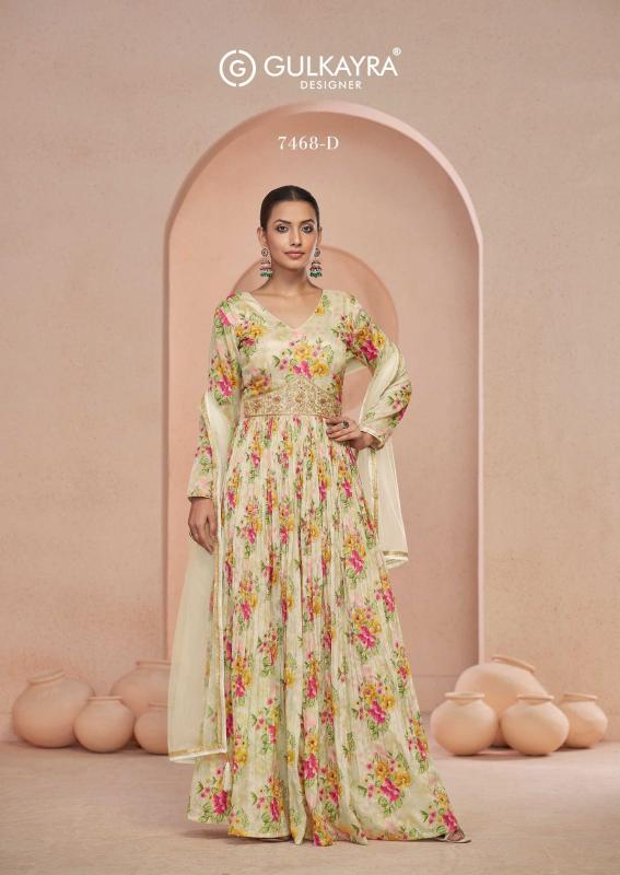 Gulkayra Sajni Fancy Printed Gown With Dupatta Collection