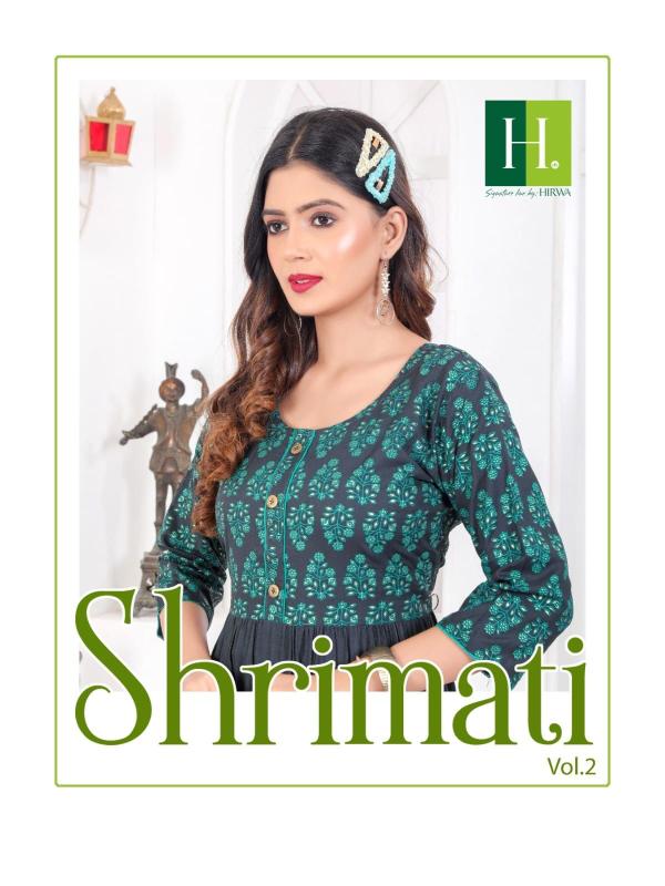 Hirwa Shrimati Vol 2 Fancy Long Anarkali Kurti Collection