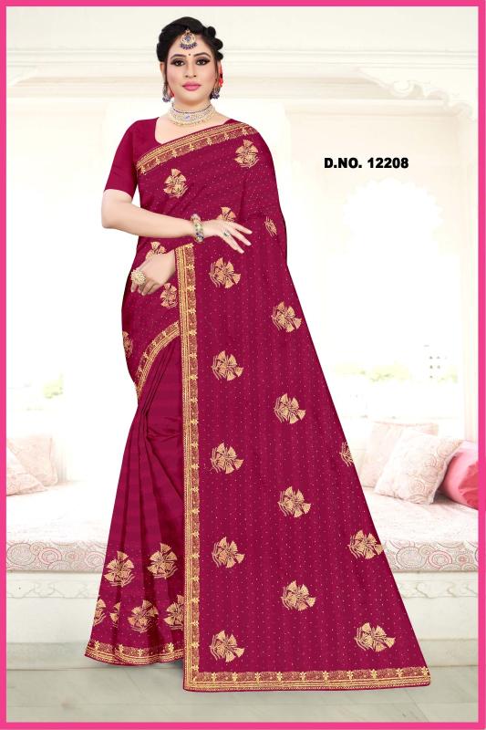 Hm Nirjha Rim Zim Embroidery Saree Collection