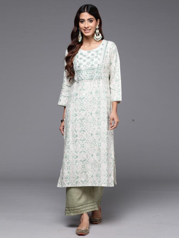 Indo Era 2392 Rayon Printed Embroidered Kurti Collection