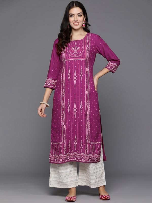 Indo Era 2392 Rayon Printed Embroidered Kurti Collection